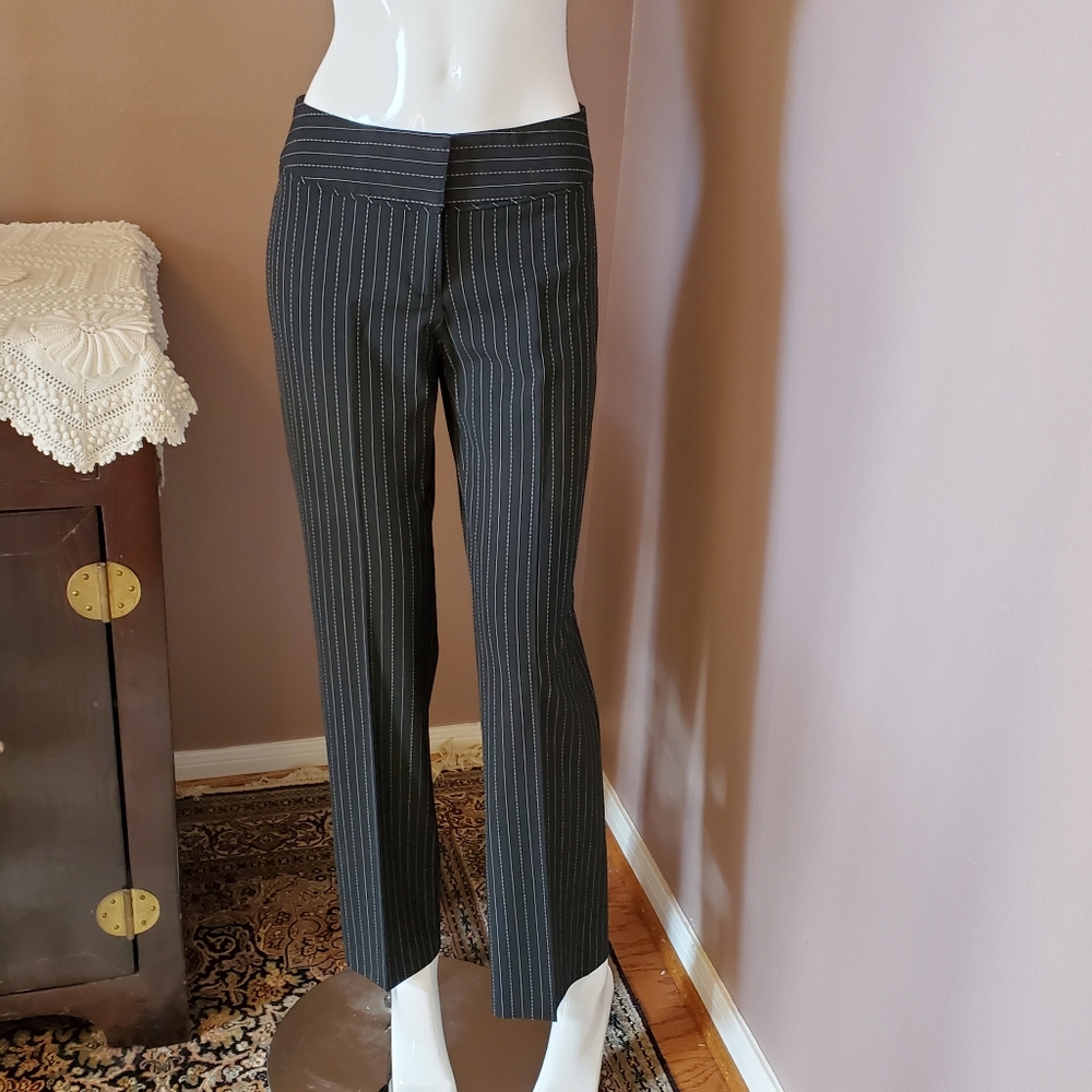 MACY'S I.E. black with white pinstripe trousers 2P